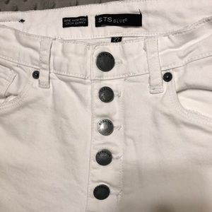 STS Blue Jeans - WORN ONCE High Rise Crop Skinny White Jeans STS Blue Jeans - WORN ONCE High Rise Crop Skinny White Jeans